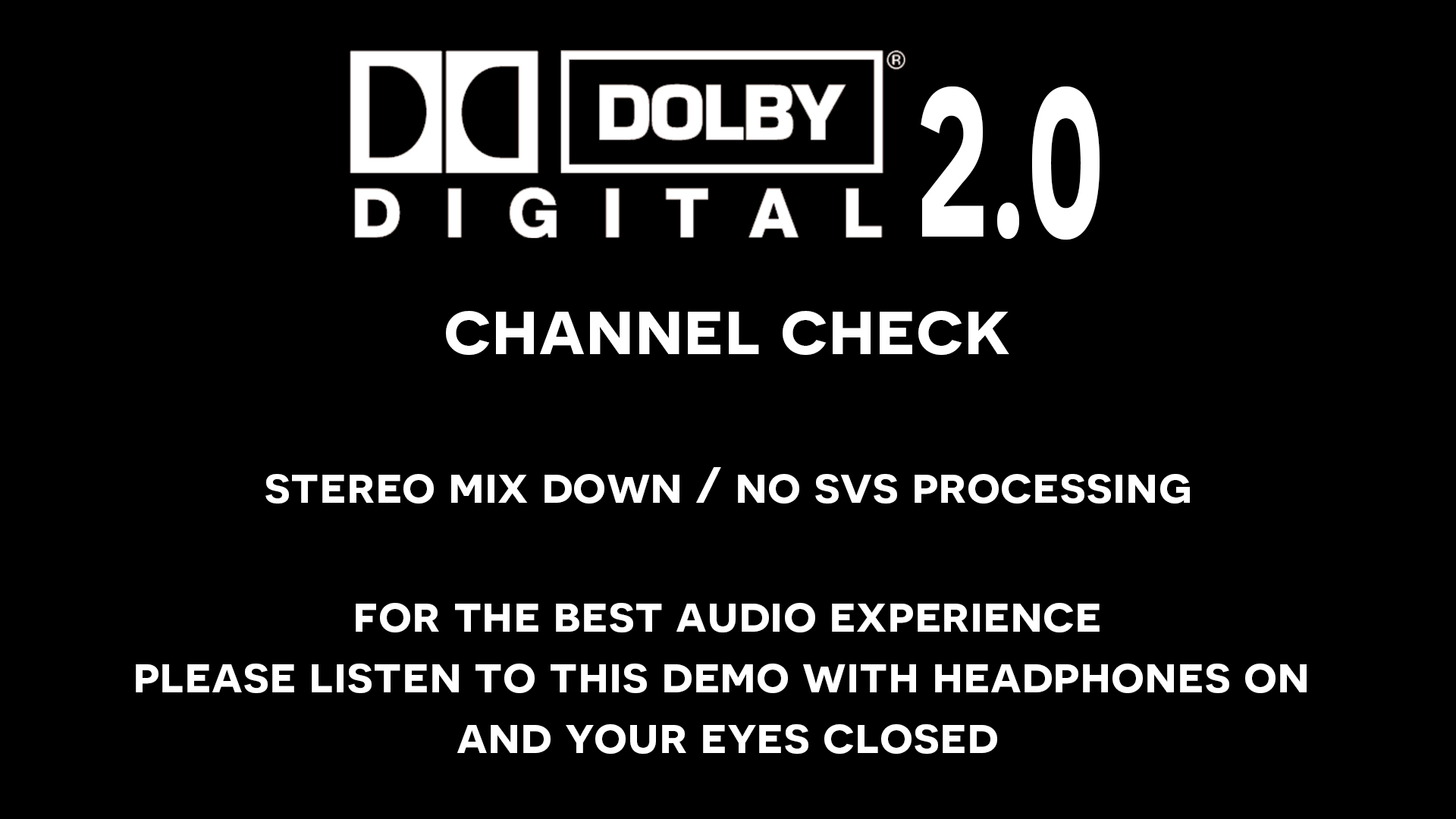 2 Channel Stereo Mix Down